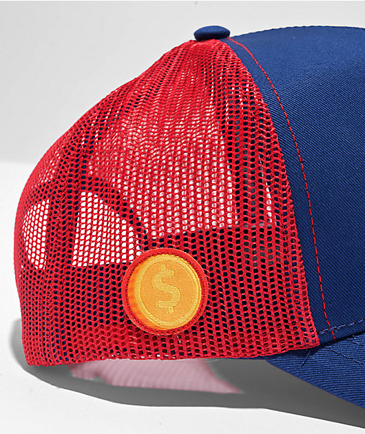 CAPSLAB Mushroom Blue & Red Trucker Hat