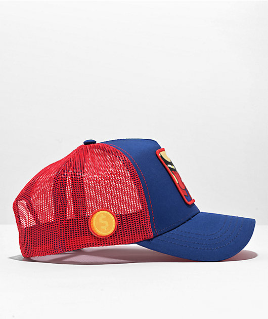 CAPSLAB Mushroom Blue & Red Trucker Hat