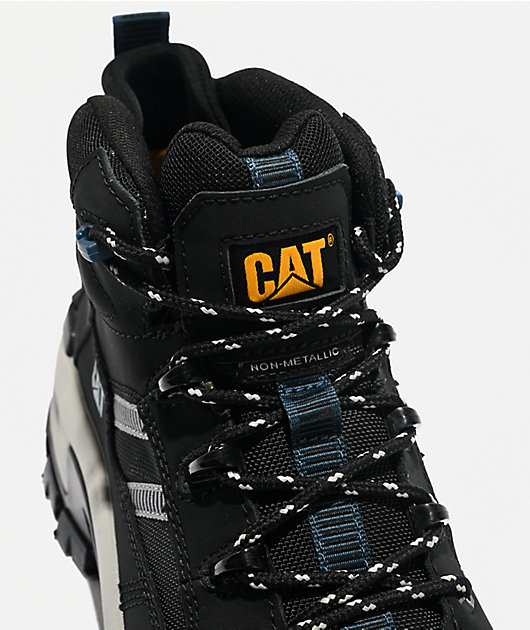 バヨネット スキャバード CAT Footwear Invader Mid Vent Composite Toe Black Work Boots | Zumiez