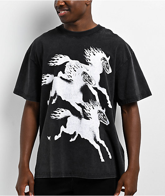CLSICS Never On Time Black Wash T-Shirt | Zumiez