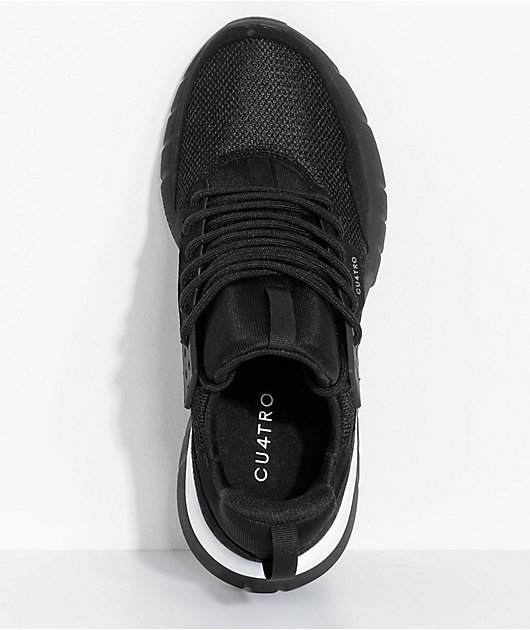 CU4TRO Striker Black Knit Shoes Zumiez