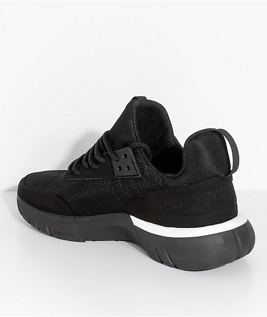 CU4TRO Striker Black Knit Shoes Zumiez