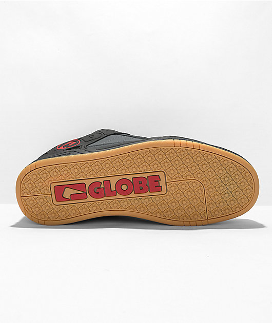 Calzado de skate Globe Tilt negro, gris y rojo