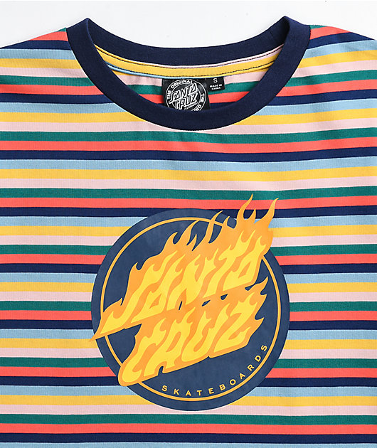 Camiseta Santa Cruz Flaming Dot Jungle Stripe