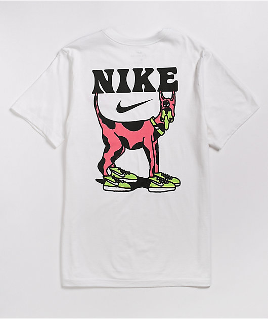 Camiseta blanca y rosa Big Dog de Nike SB