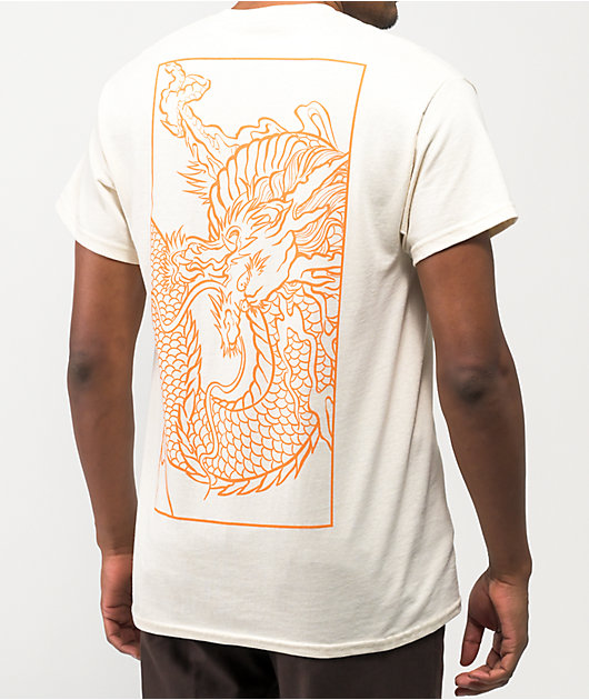 Camiseta crema con dragón dorado de Empyre