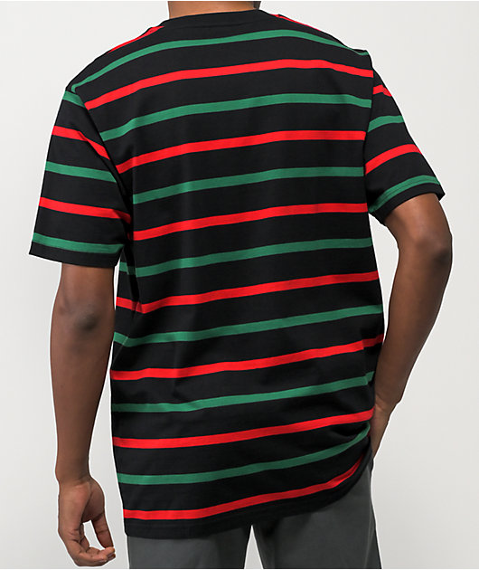 Camiseta de punto de rayas negras enmascarada DGK