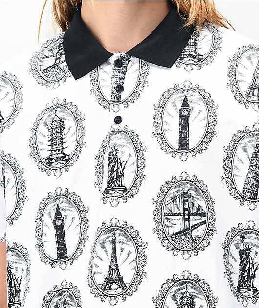 Camiseta polo blanca Landmark de HUF