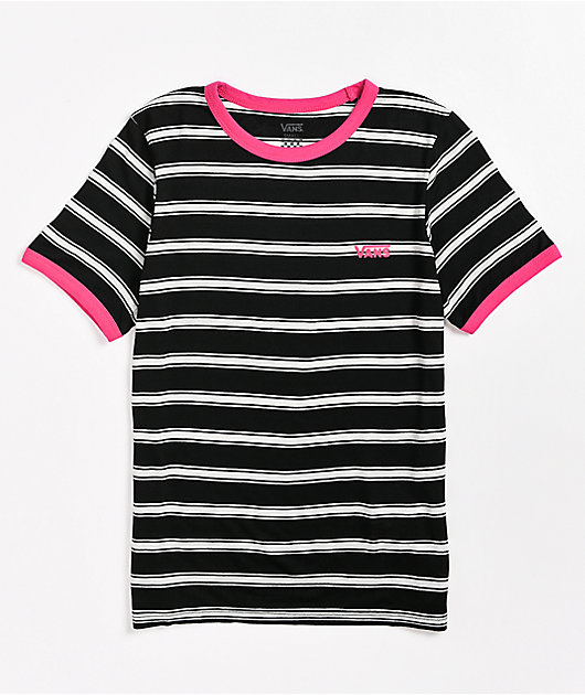 Camiseta rayada blanco y negro Lee Sun de Vans