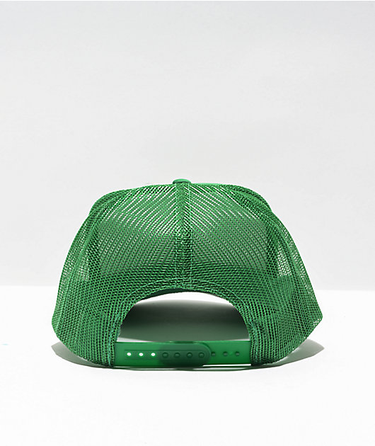 Can't Blame The Youth Smile Face Green Trucker Hat
