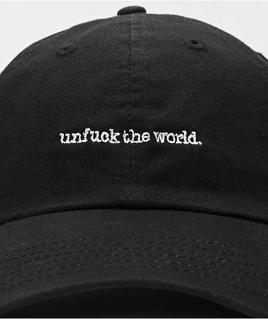 Can't Blame The Youth Unfuck The World Black Strapback Hat