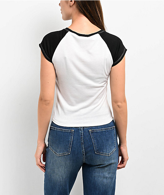 Capella Raglan White & Black T-Shirt