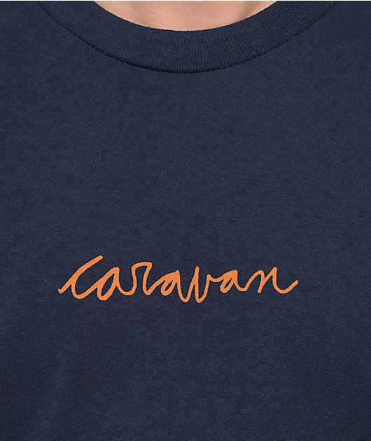 Caravan Stamp Navy Blue T-Shirt