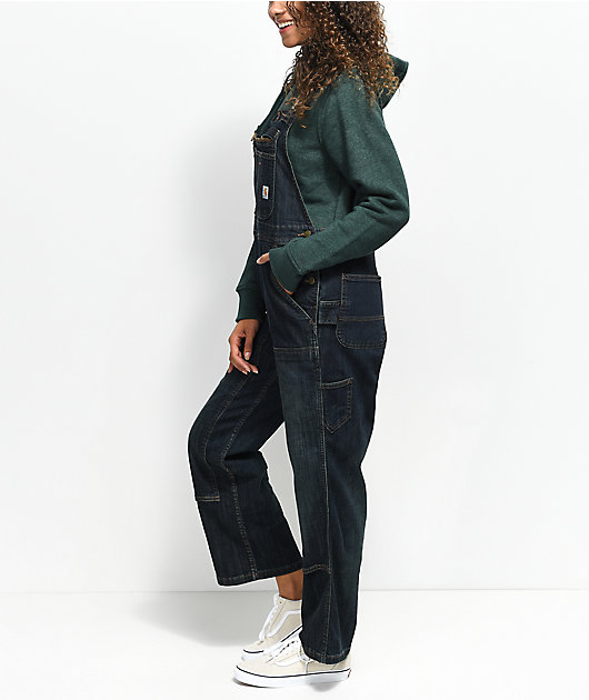 dark denim overalls