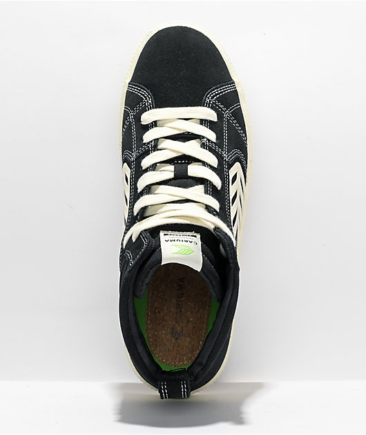 Cariuma Catiba Pro High Top Black Suede & White Skate Shoes | Zumiez