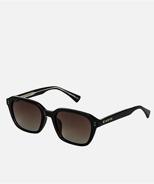 Carve Del Ray Gloss Black & Brown Gradient Polarized Sunglasses