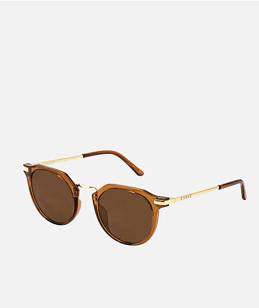 Carve Frankie Gloss Crystal Gold & Tobacco Brown Sunglasses