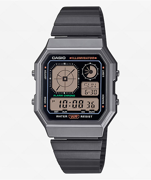 Casio A130WEGG-1AVT Vintage Black Analog & Digital Watch | Zumiez