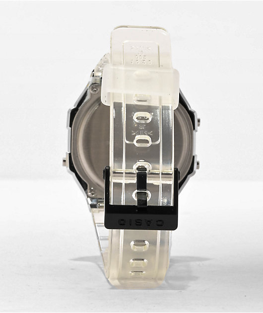 Casio A168XES-1B Silver & Transparent Digital Watch | Zumiez
