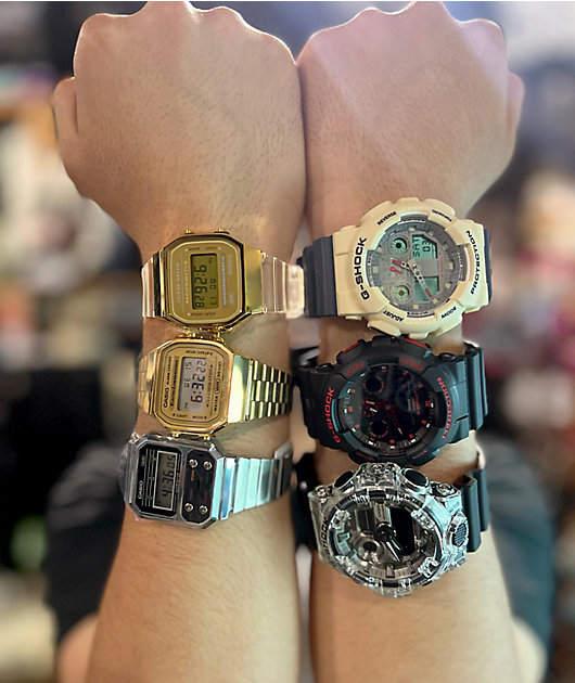 Casio A168XESG-9A Gold & Transparent Digital Watch | Zumiez