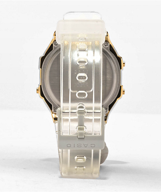 Casio A168XESG-9A Gold & Transparent Digital Watch | Zumiez
