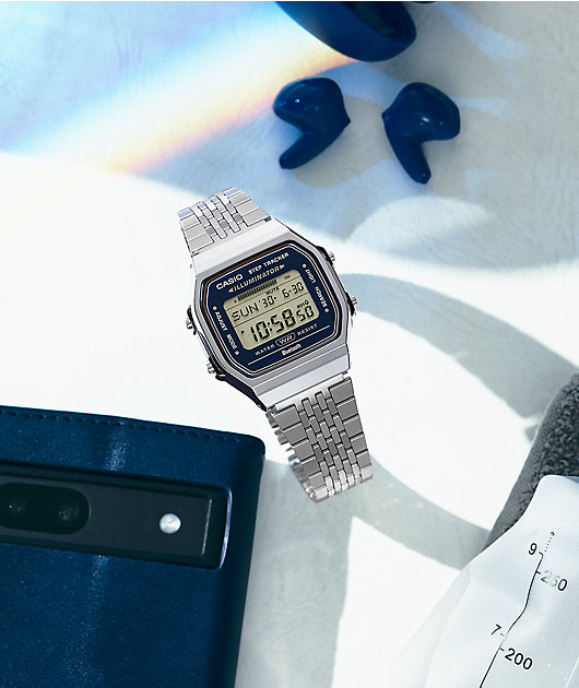 Casio ABL100WE-2ACF Silver & Navy Digital Watch