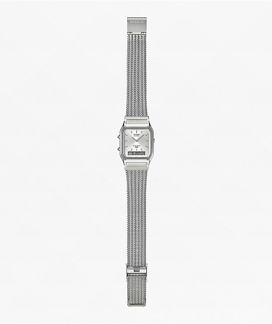 Casio AQ230EM-2A Silver Analog & Digital Watch