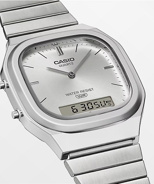 Casio AQ240E-7ACF White & Silver Analog Watch | Zumiez