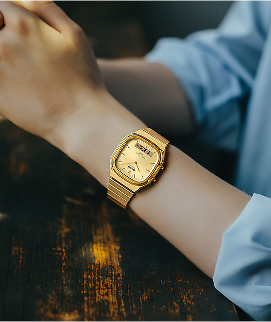 Casio AQ240E-9ACF Gold Analog Watch | Zumiez