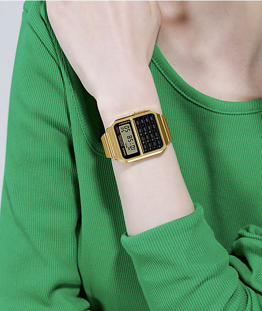 Casio CA500WEG 1AVT Vintage Gold Black Calculator Watch