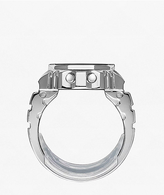 Casio CRW-001-01 Silver Digital Ring Watch | Zumiez