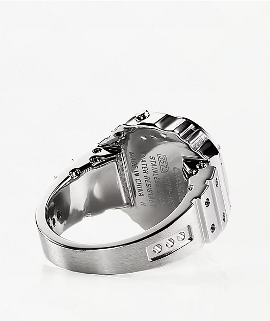 Casio CRW-001-01 Silver Digital Ring Watch | Zumiez