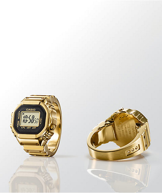 Casio CRW-001G-9 Gold Digital Watch Ring