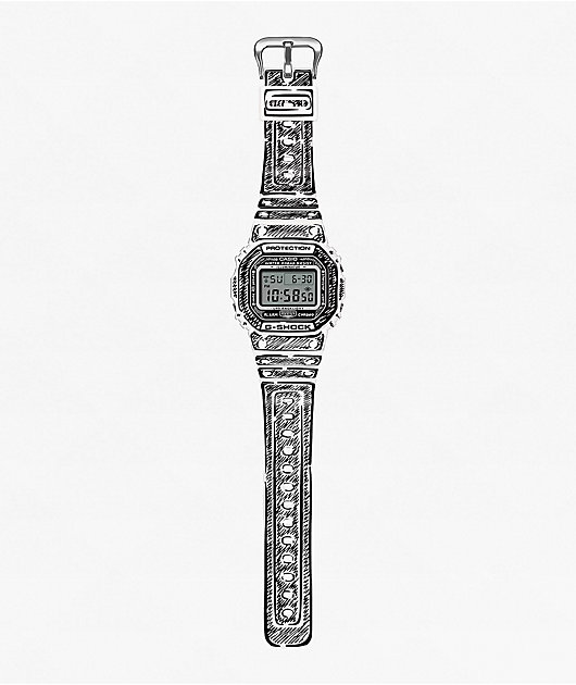 Casio G-Shock DW5600JV-7CR Joshua Vides Silver Watch | Zumiez