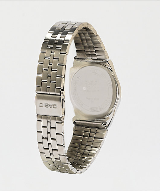 Casio MTPB145D-3A Silver & Green Analog Watch | Zumiez