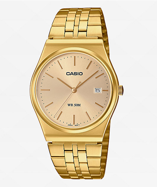 Casio MTPB145CG-9A Gold Analog Watch | Zumiez