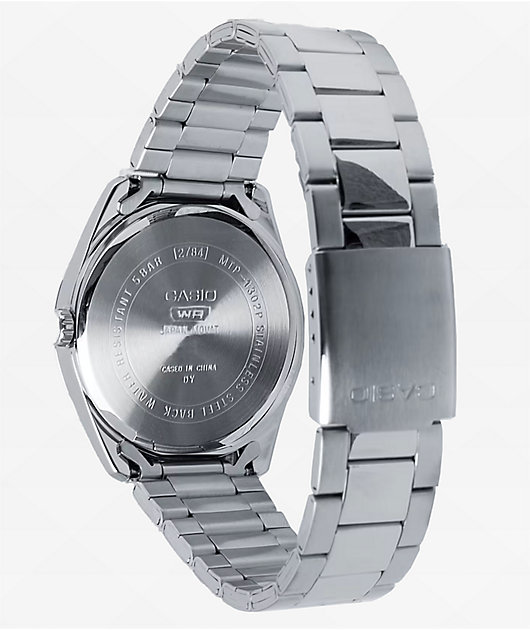 Casio MTP130PEC-2AVVT Silver & Blue Analog Watch | Zumiez