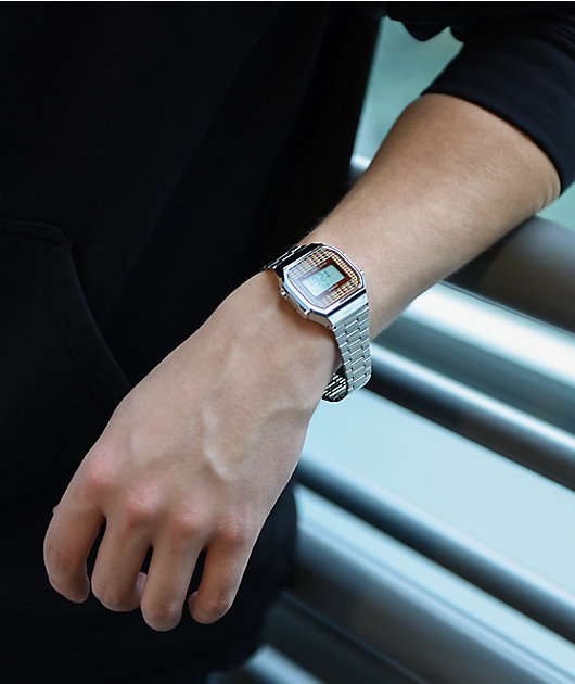 Casio retro plateado clearance