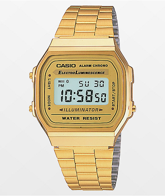 Casio Vintage All Gold Digital Watch Zumiez