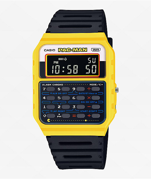 Casio x PAC-MAN CA53WPC-1B-1A Black & Yellow Digital Watch | Zumiez