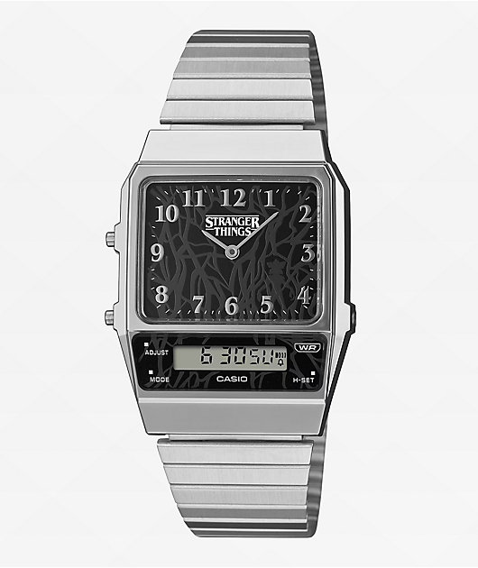 CASIO STRANGER THINGS 時計 Casio x Stranger Things AQ800EST-1A Silver Analog & Digital Watch