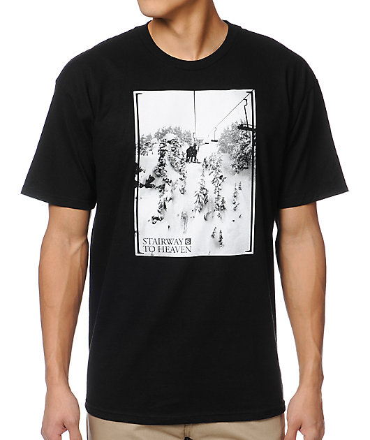 Casual Industrees Stairway To Heaven Black T Shirt Zumiez