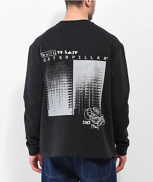 Caterpillar Built To Last Black Crewneck Sweatshirt