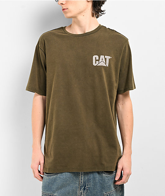 Caterpillar Heritage Uniform Washed Dark Green T Shirt Zumiez
