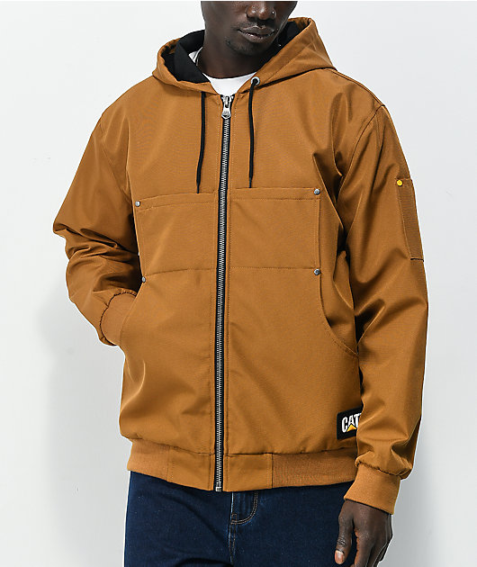 Caterpillar Light Brown Hooded Work Jacket Zumiez