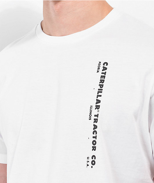 Caterpillar Schematics White T-Shirt