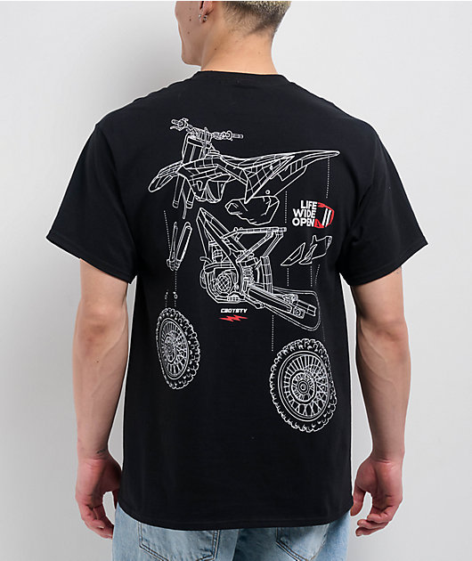 CboysTV Dirtbike X-Ray Black T-Shirt | Zumiez