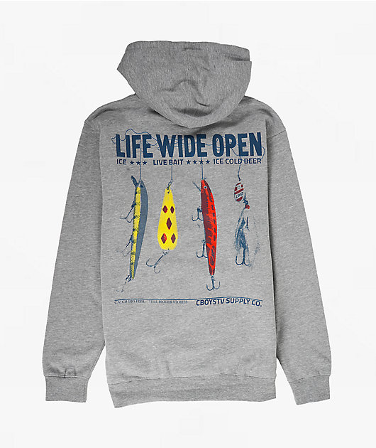 CboysTV Fishing Lures Heather Grey Hoodie
