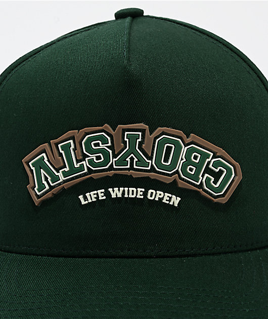 CboysTV Inverted Collegiate Green Snapback Hat | Zumiez