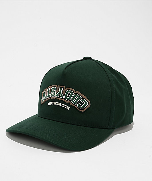 CboysTV Inverted Collegiate Green Snapback Hat | Zumiez